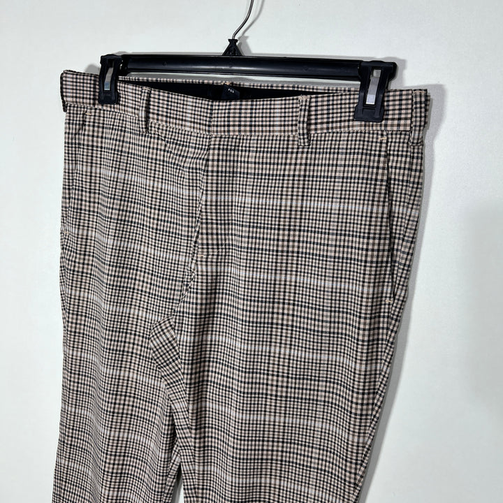 H&M SKINNY FIT CHECKERED DRESS PANT WITH STRETCH