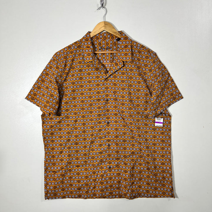 TASSO ELBA SAFARI COLLAR HALF SLEEVES SHIRT BRAND NEW WITH STRETCH