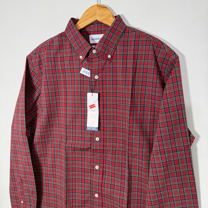 SADDLEBRED BUTTON DOWN CASUAL COTTON SHIRT BRAND NEW