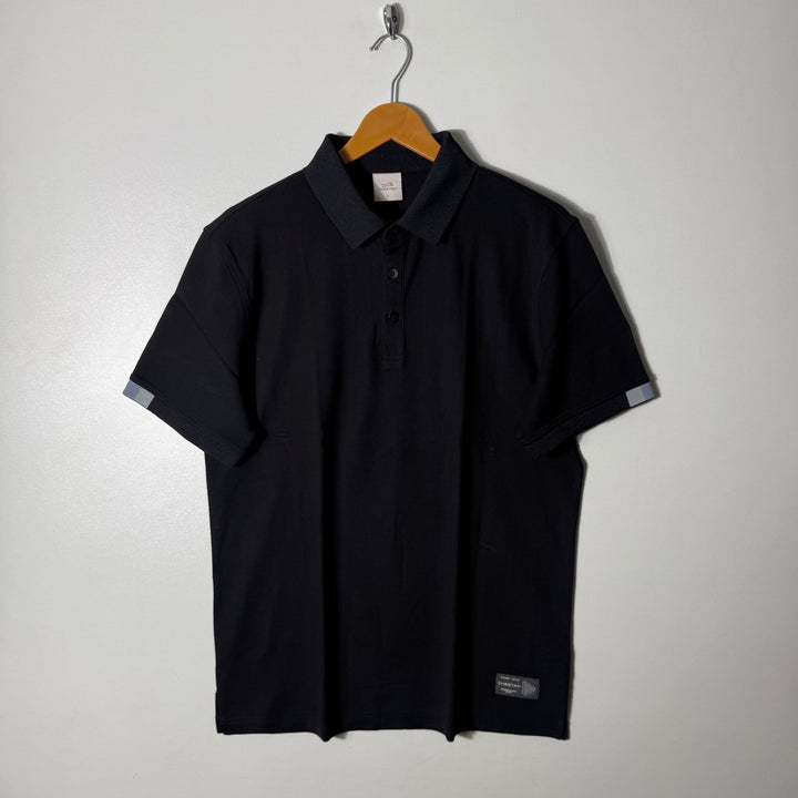 CHEETAH COTTON POLO TSHIRT BLACK COLOUR