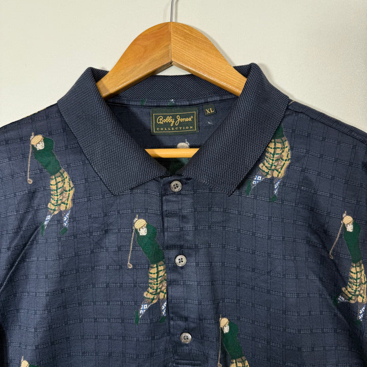 BOBBY JONES PRINTED COTTON POLO TSHIRT
