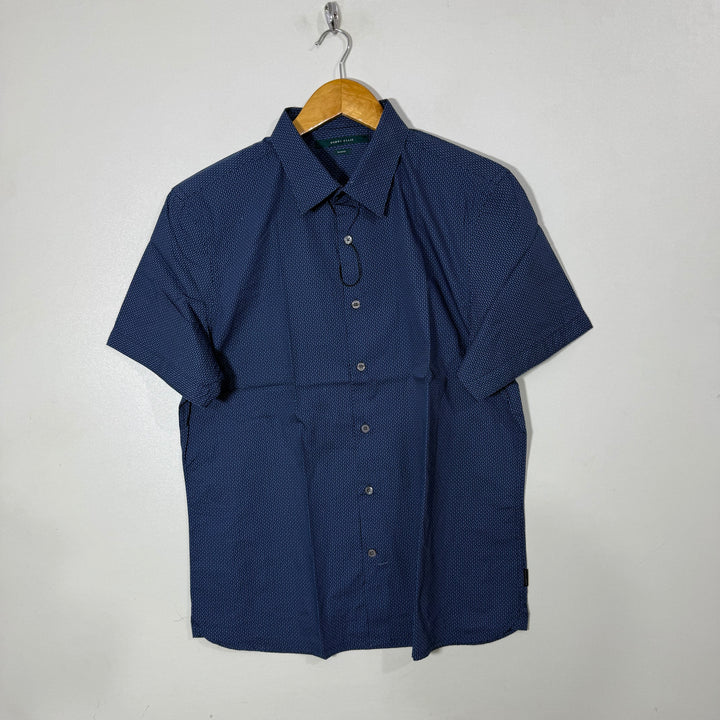 PERRY ELLIS HALF SLEEVES COTTON SHIRT