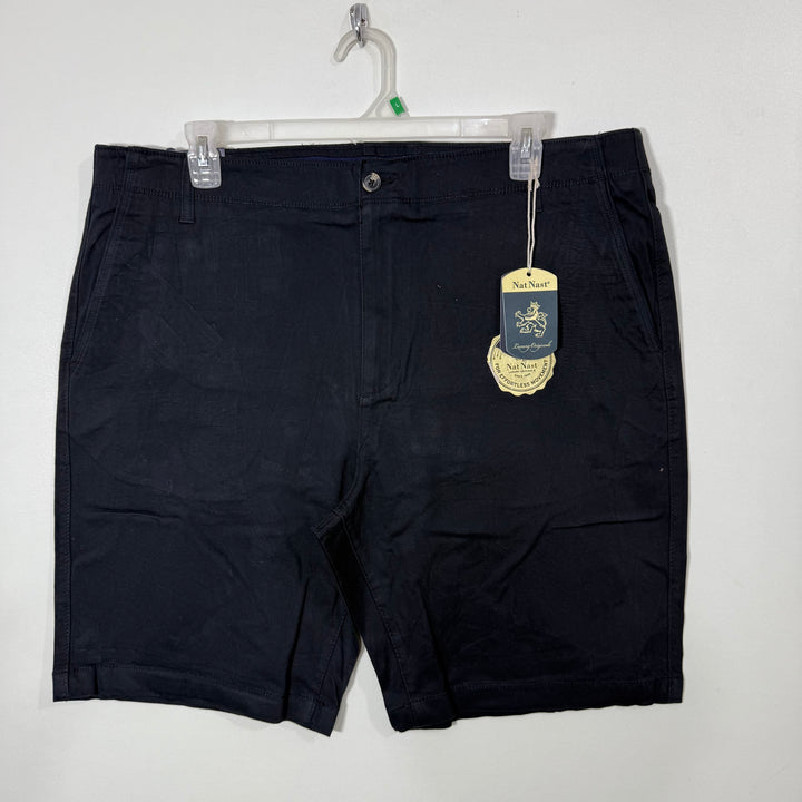 NAT NAST FLEX WAISTBAND COTTON CHINO SHORT BRAND NEW WITH STRETCH BLACK COLOUR