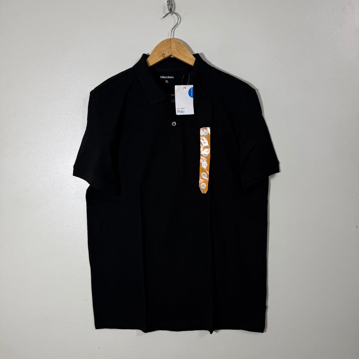BRILLIANT BASIC COTTON POLO TSHIRT BRAND NEW BLACK COLOUR