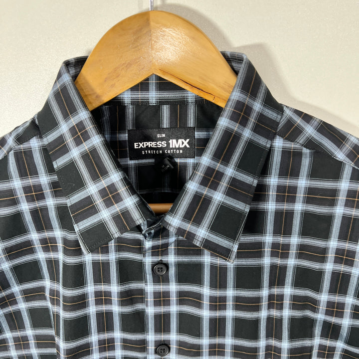 EXPRESS SLIM FIT CHECKERED SHIRT