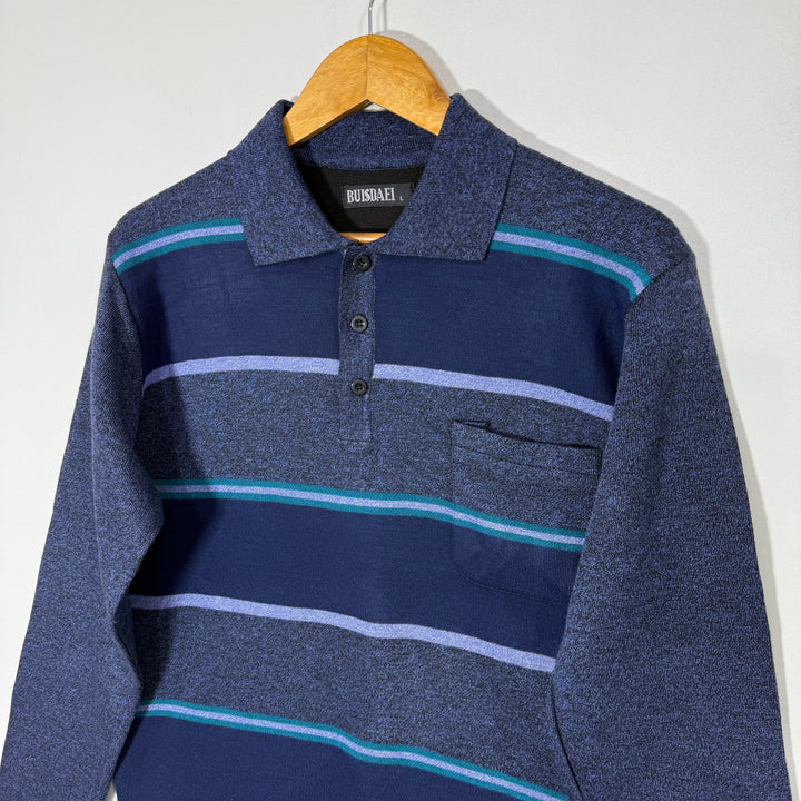 BUISDAEI ACRYLIC WOOL POLO COLLAR SWEATER