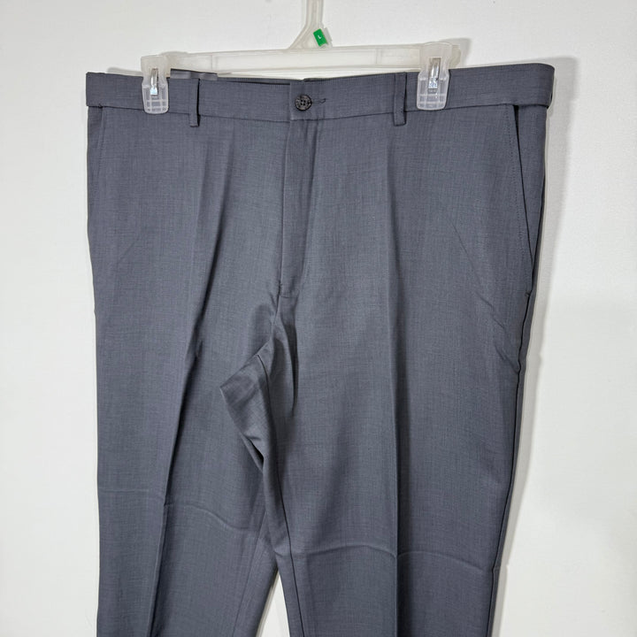 FARAH TEXTURED STRAIGHT FIT DRESS PANT BRAND NEW GREY COLOUR