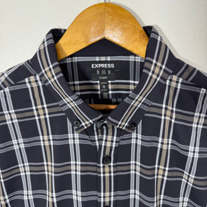 EXPRESS CLASSIC FIT BUTTON DOWN PERFORMANCE SHIRT