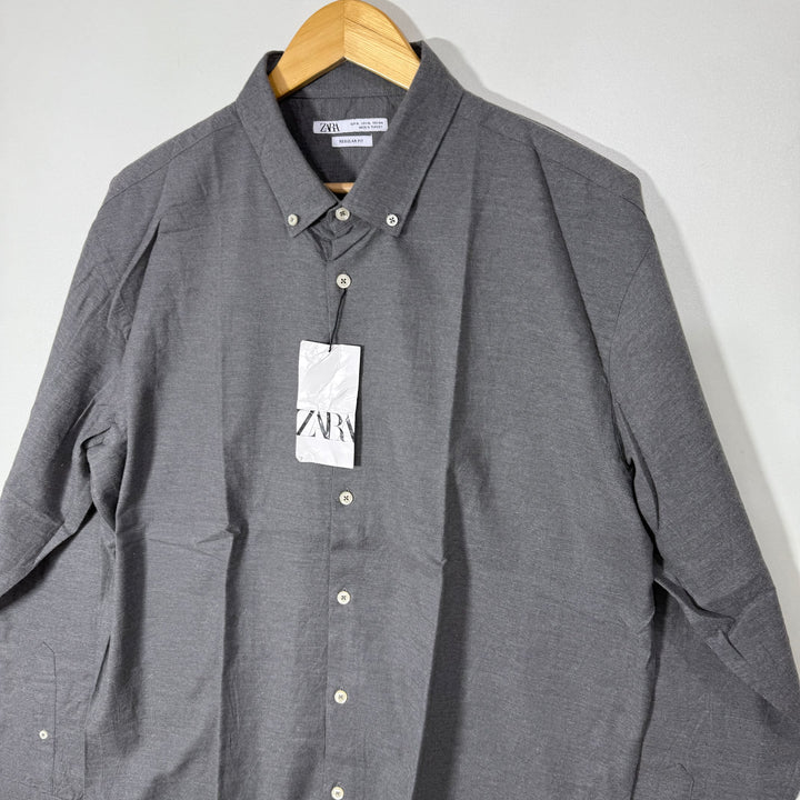 ZARA REGULAR FIT BUTTON DOWN COTTON SHIRT BRAND NEW