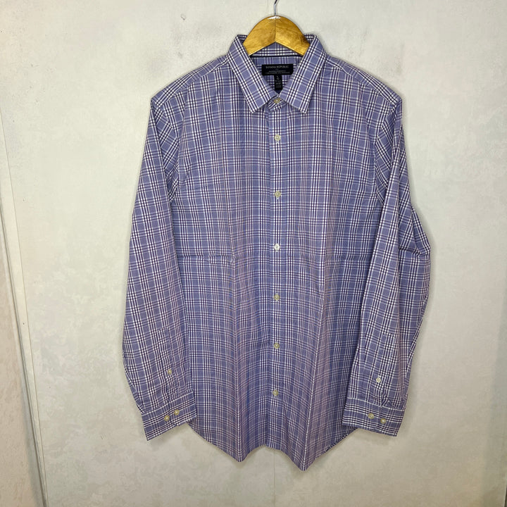 BANANA REPUBLIC STANDARD FIT NON IRON  SENI FORMAL COTTON SHIRT