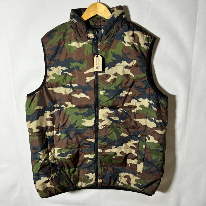 SWISS TECH CAMOUFLAGE SLEEVES LESS PUFFER JACKET