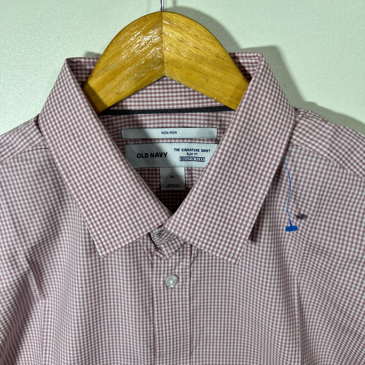 OLD NAVY NON IRON CHECKERED SHIRT BRAND NEW