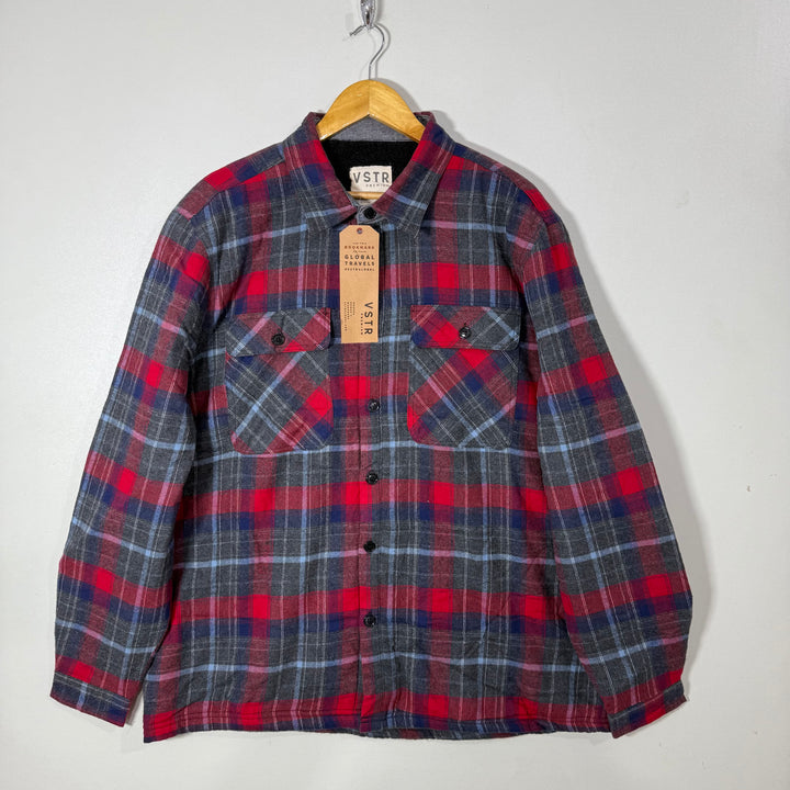 VSTR PREMIUM DOUBLE POCKETS FLANNEL SHIRT STYLE JACKET INNER SHERPA LINNED BRAND NEW