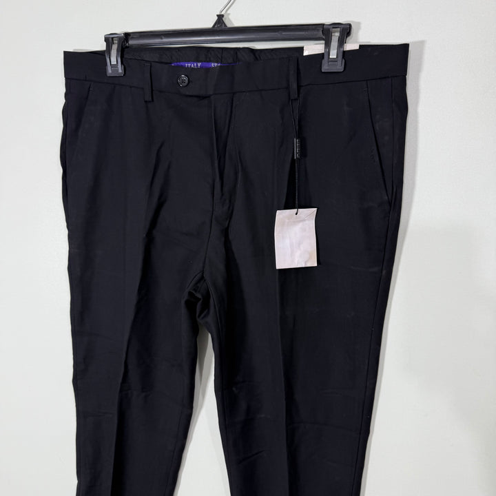 STATEMENT ITALY SLIM FIT DRESS PANT BRAND NEW WITHOUT STRETCH BLACK COLOUR WITHOUT STRETCH