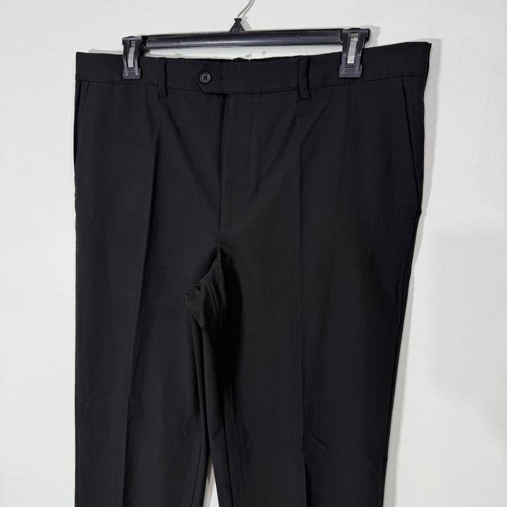 CROFT & BARROW CLASSIC FIT FLAT FRONT EASY CARE COMFORT WAISTBAND FOUR WAY STRETCH TRUE COMFORT DRESS PANT BRAND NEW BLACK COLOUR