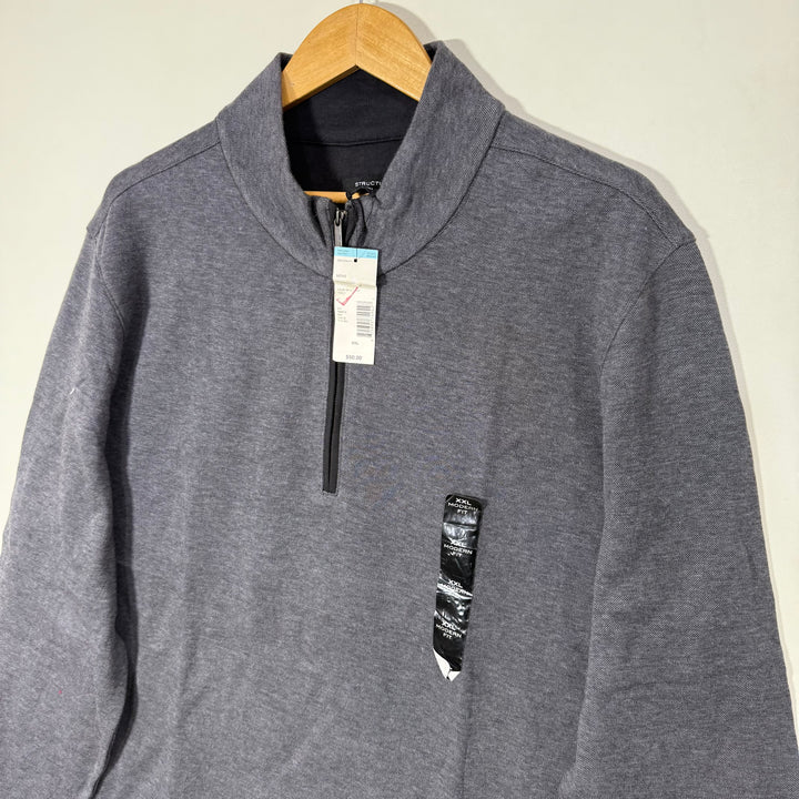 STRUCTURE HALF ZIP FLEECE PULLOVER BRAND NEW GREY COLOUR