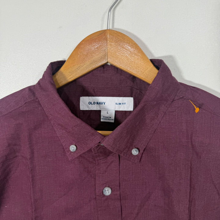 OLD NAVY SLIM FIT BUTTON DOWN CASUAL COTTON SHIRT
