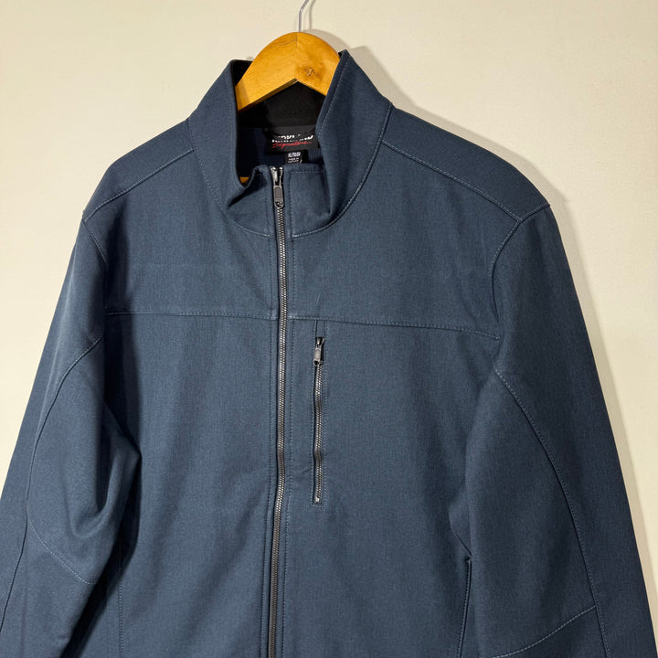 KIRKLAND SOFT SHELL WINDBREAKER JACKET BLUE COLOUR INNER FLEECE