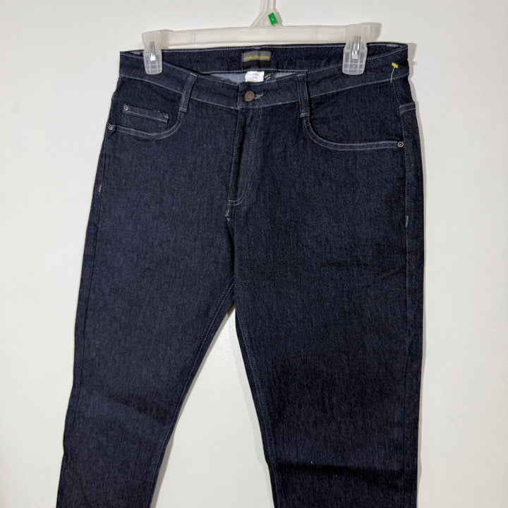 APPAREL COLLECTION REGULAR FIT DENIM PANT WITH STRETCH BLUE COLOUR