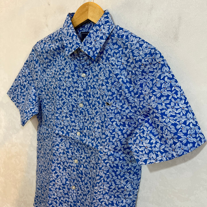 VINEYARD VINES BUTTON DOWN HALF SLEEVES PRINTED COTTON SHIRT