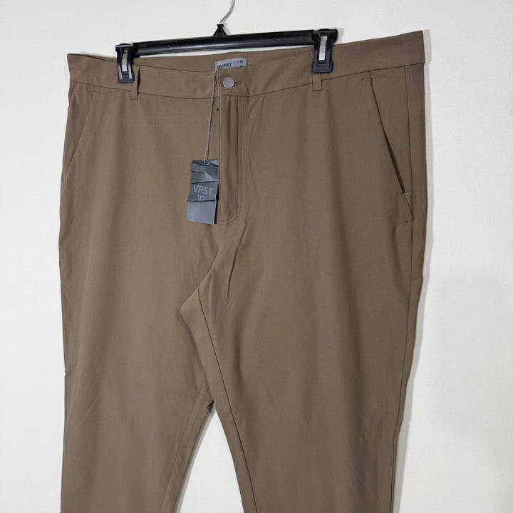 VRST SLIM FIT PERFORMANCE PANT WITH STRETCH BROWN COLOUR