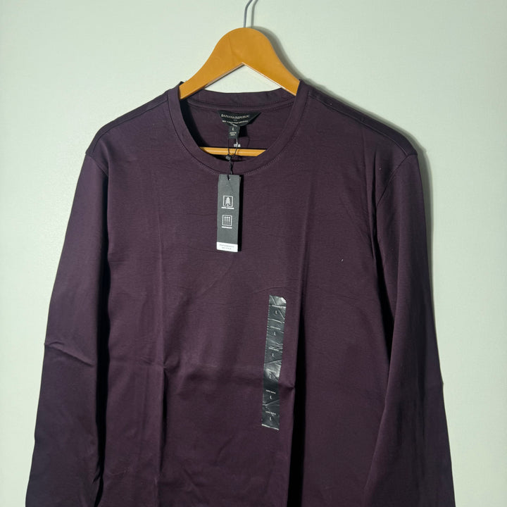 BANANA REPUBLIC LUXE TOUCH PERFORMANCE LONG SLEEVES COTTON TSHIRT BRAND NEW