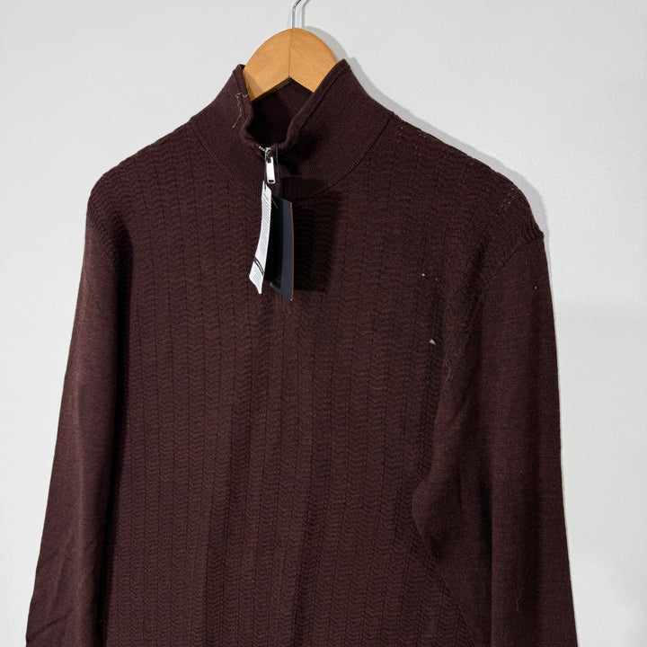 NEXT SIGNATURE EXTRA FINE MERINO WOOL HALF ZIP SWEATER BRAND NEW