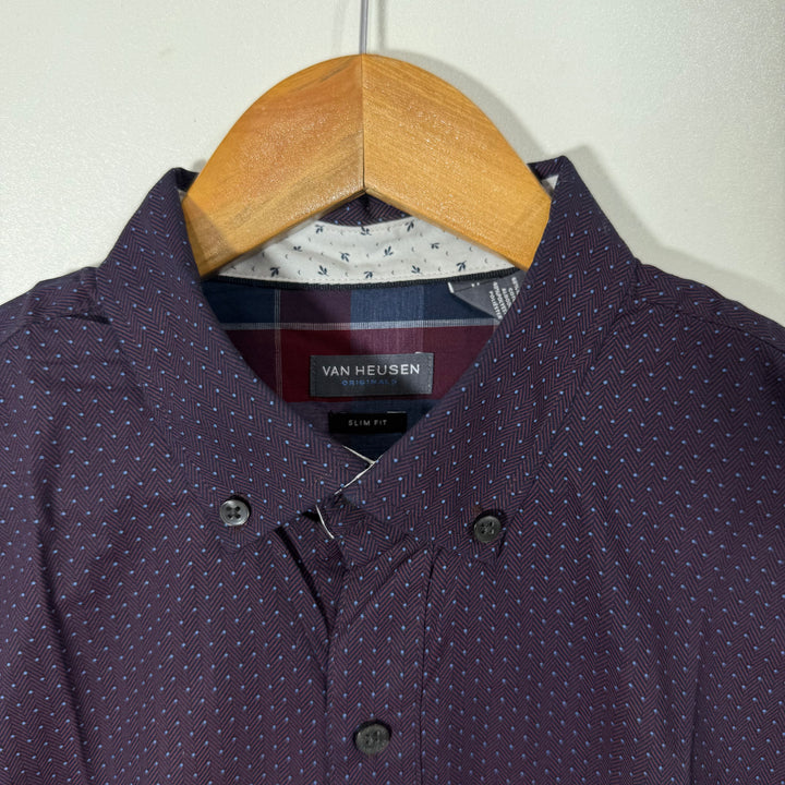VAN HEUSEN SLIM FIT BUTTON DIWN CASUAL COTTON SHIRT