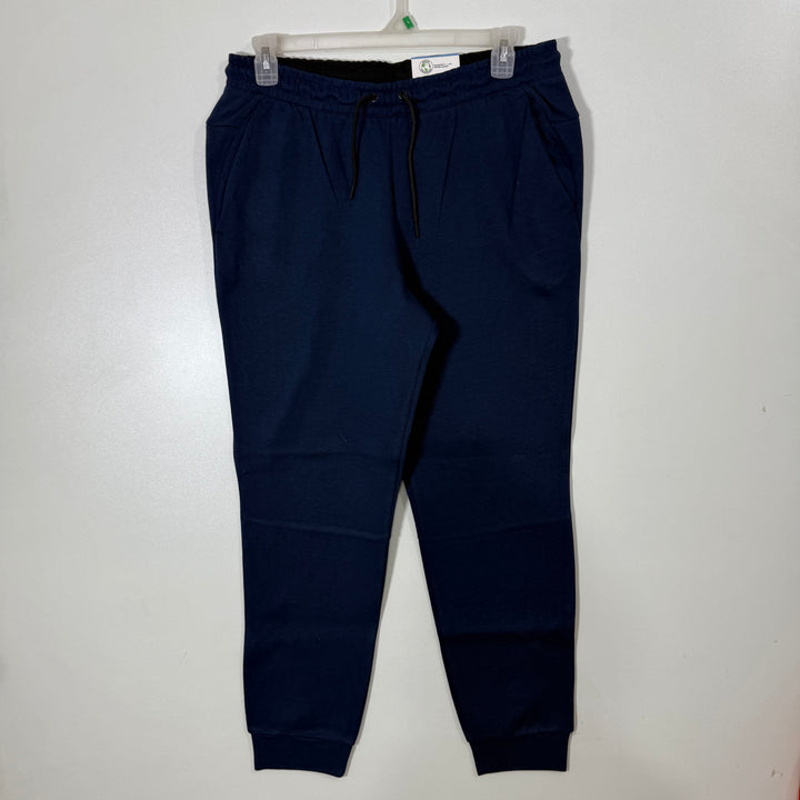 MEMBERS MARK EVERDAY ACTIVE TECH FLEECE JOGGER TROUSER BRAND NEW WITH SIDE ZIP POCKETS BLUE COLOUR