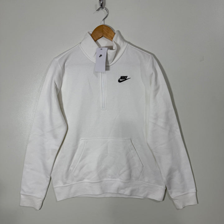 NIKE WOMEN HALF ZIP FLEECE PULLOVER BRAND NEW WHITE COLOUR