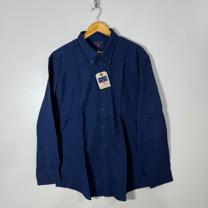 SADDLEBRED BUTTON DOWN FLANNEL COTTON CHECKERED SHIRT BRAND NEW