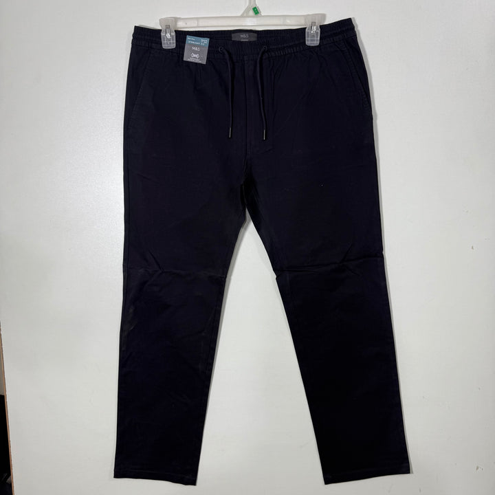 MARKS & SPENCER STRAIGHT FIT COTTON JOGGER PANT BRAND NEW BLUE COLOUR WITH STRETCH