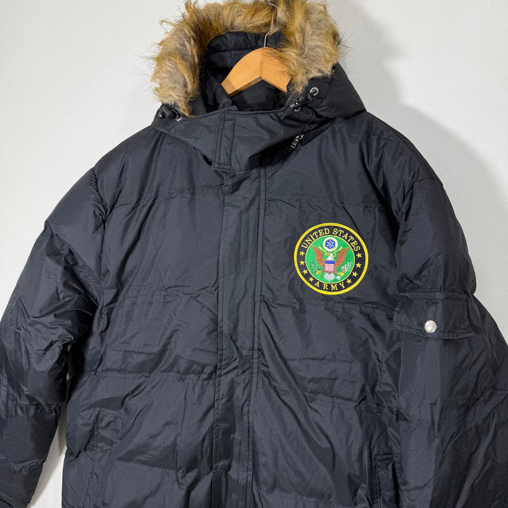 BEVERLY HILLS POLO CLUB PUFFER JACKET WITH DETACHABLE HOOD BLACK COLOUR