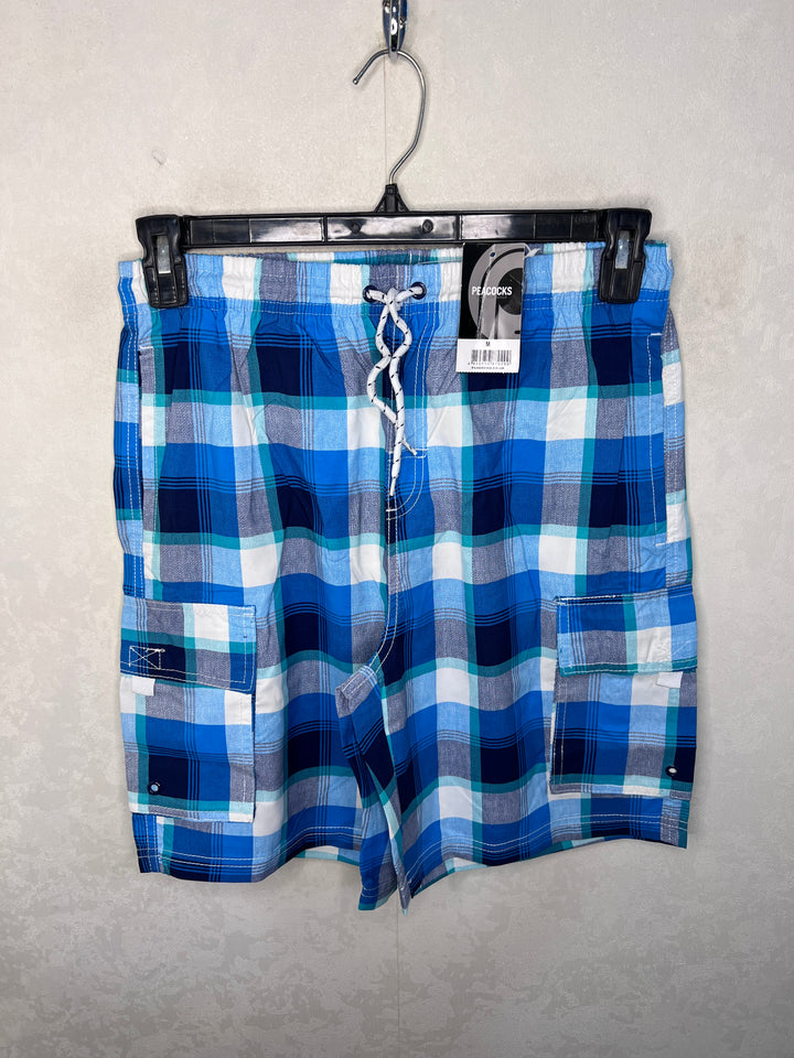 PEACOCKS CHECKERED SWIMWEAR SHORT BRAND NEW