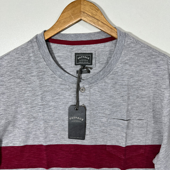 FAT FACE HENLEY COLLAR COTTON TSHIRT BRAND NEW