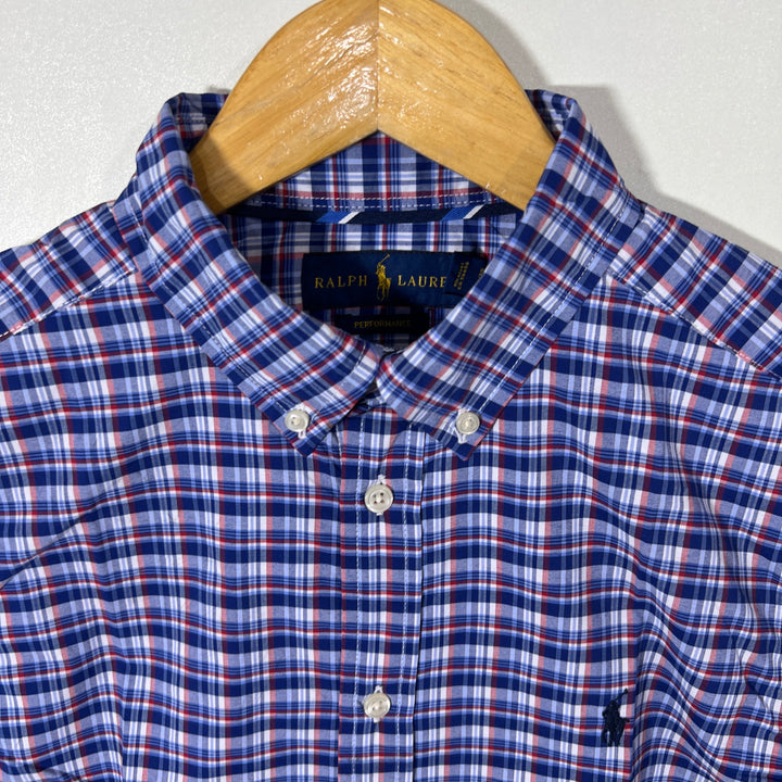 RALPH LAUREN POLO BUTTON DIWN PERFORMANCE CASUAL COTTON SHIRT