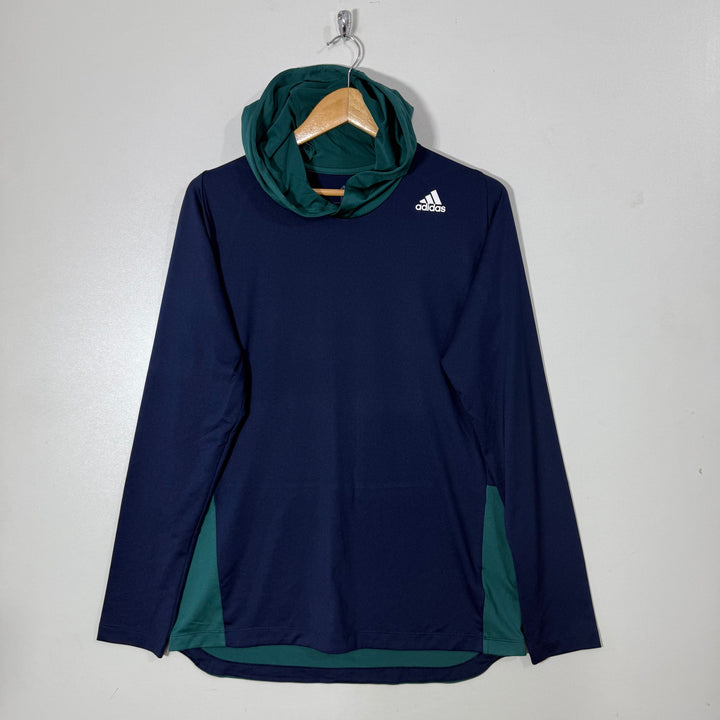 ADIADAS CLIMALITE SPORT TSHIRT WITH HOOD