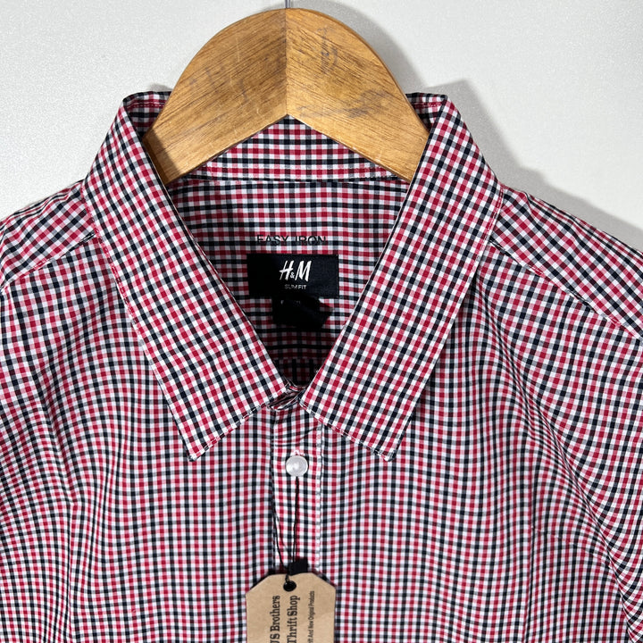 H&M SLIM FIT CHECKERED SHIRT