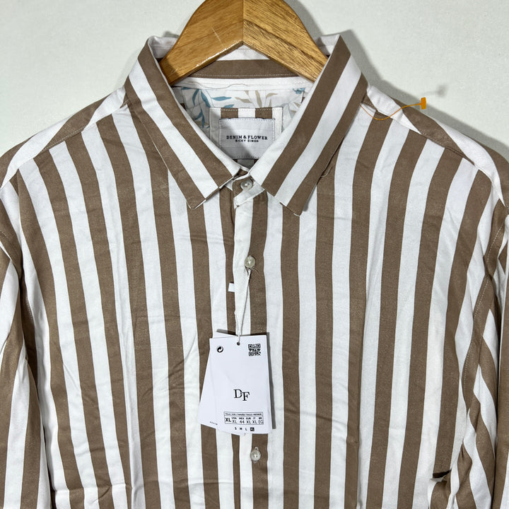 DENIM & FLOWER LONG SLEEVES HAWAI SHIRT BRAND NEW