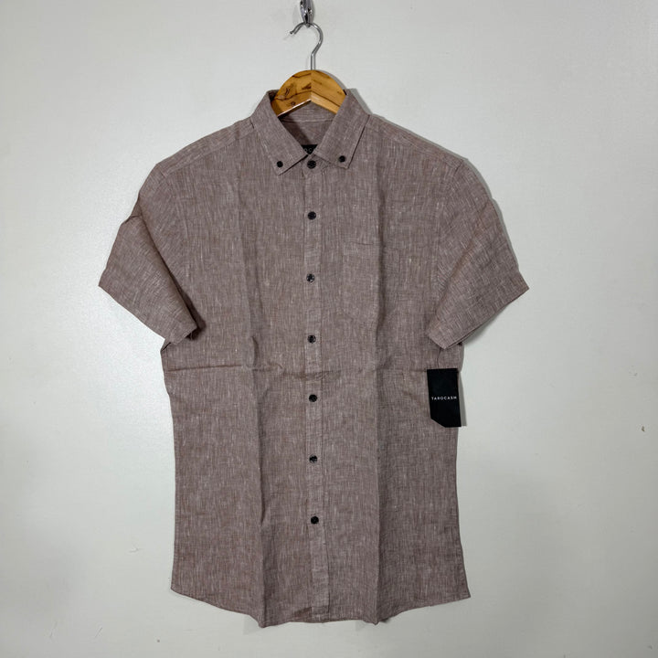 TAROCASH BUTTON DOWN HALF SLEEVES LINEN SHIRT BRAND NEW