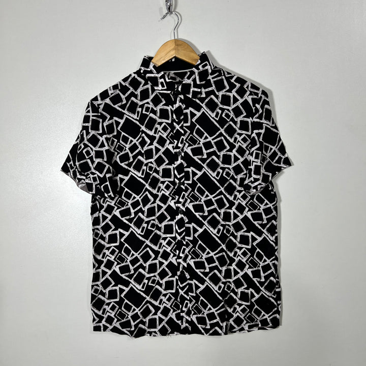 INDIGO HALF SLEEVES HAWAI SHIRT