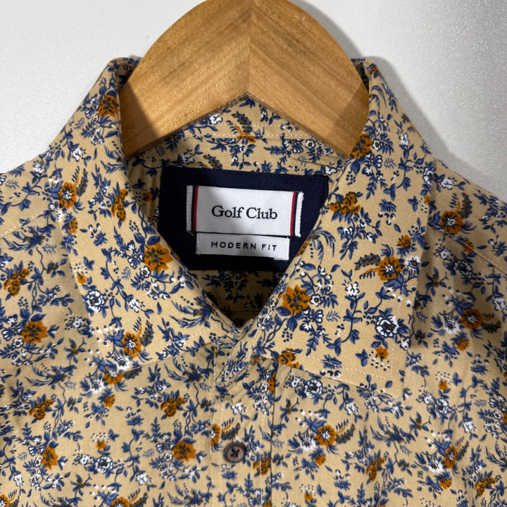 GOLF CLUB PRINTED CASUAL COTTON SHIRT BRAND NEW WITH STRETCH