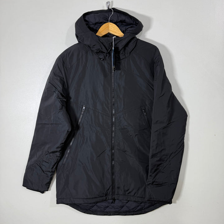 LEVEL WEAR QUILTED LINING WITH HIGHT TECH THERMAL INSULATION  WIND RESISTANT WATER REPELLENT FABRIC FLEECE POCKET BAG FOR EXTRA WARMTH EASY WASH EASY HANDLING JACKET BRAND NEW WITH HOOD