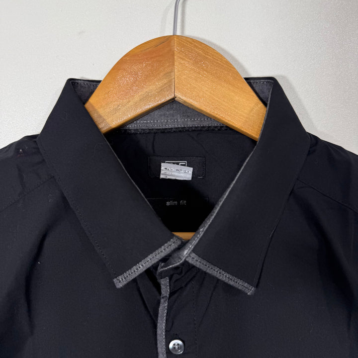 F&F SLIM FIT COTTON SHIRT BLACK COLOUR