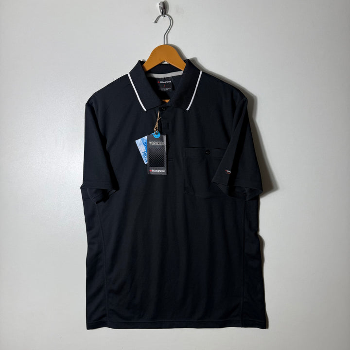 KING GEE SPORT POLO TSHIRT BRAND NEW BLACK COLOUR
