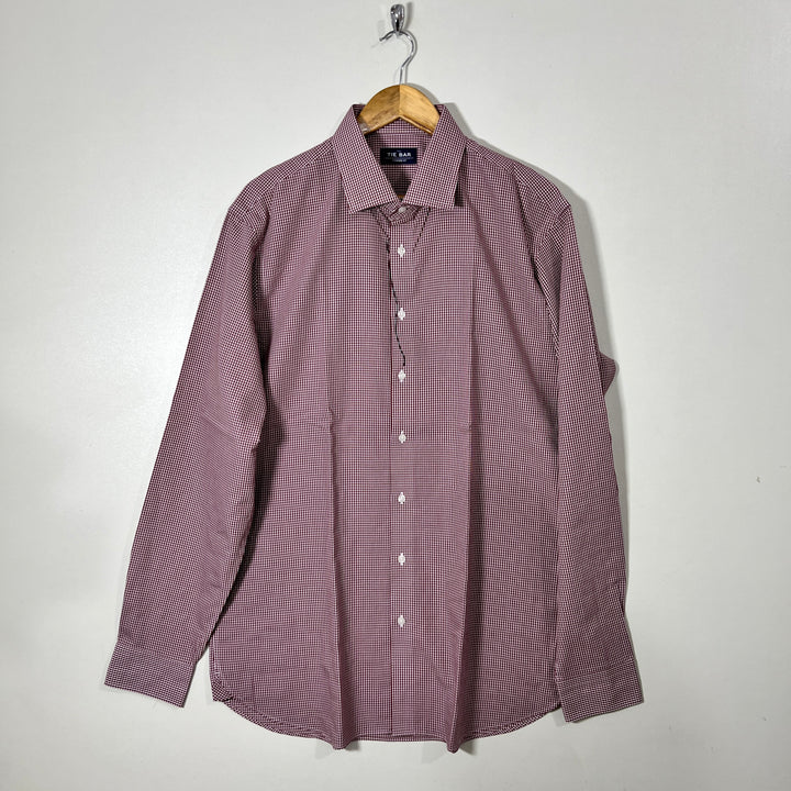 TIE BAR STANDARD FIT CHECKERED SHIRT