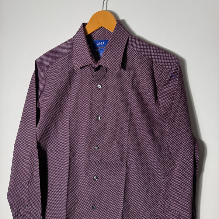 APT.9 PRINTED COTTON SEMI FORMAL SHIRT BRAND NEW