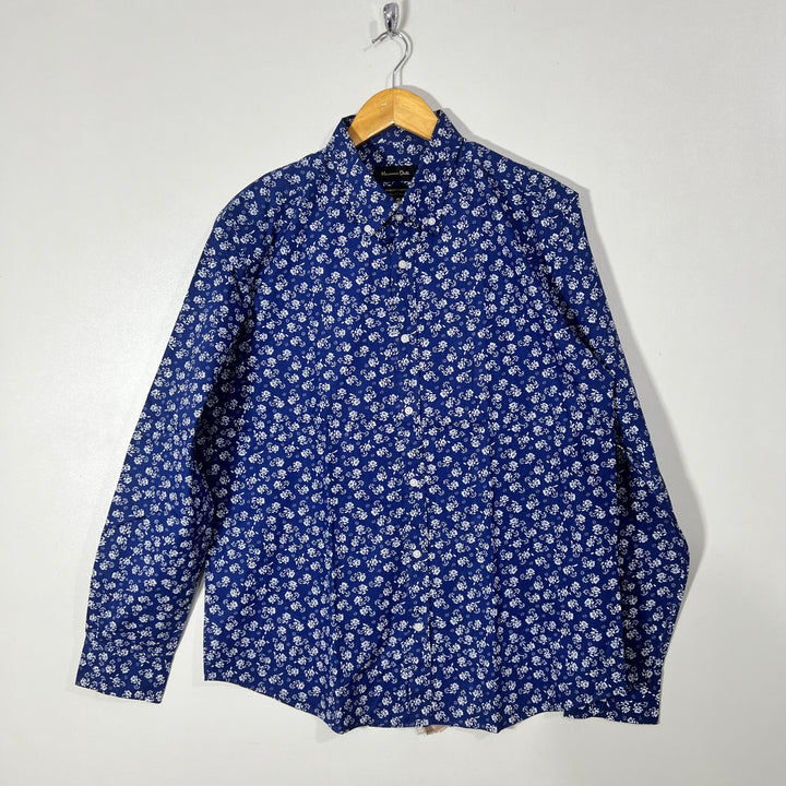 MASSIMO DUTTI FINEST FABRIC BUTTON DOWN CASUAL COTTON SHIRT