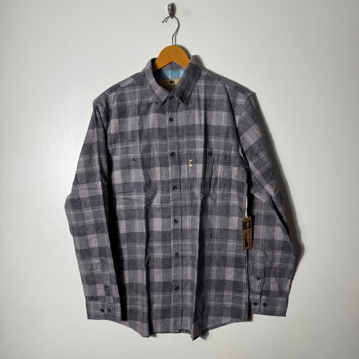 BUFFALK JACKSON BUTTON DOWN COURDRY DOUBLE POCKETS CHECKERED SHIRT BRAND NEW