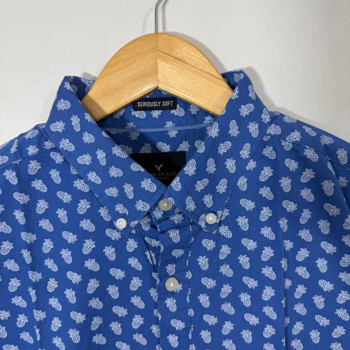 AMERICAN EAGLE SERIOUSLY SOFT BUTTON DOWN CASUAL COTTON SHIRT